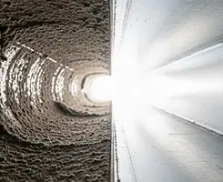 air duct cleaning services showing interior duct system inspection and cleaning in Sarasota, FL